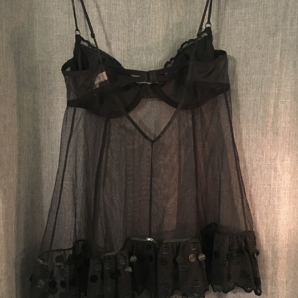 Victoria’s Secrets black lace babydoll
